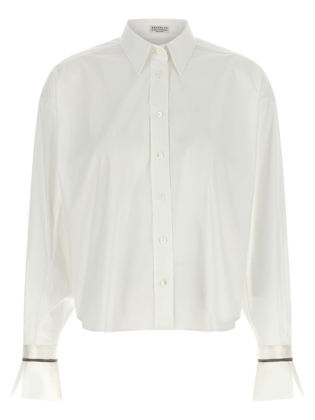 Weiße Baumwollbluse