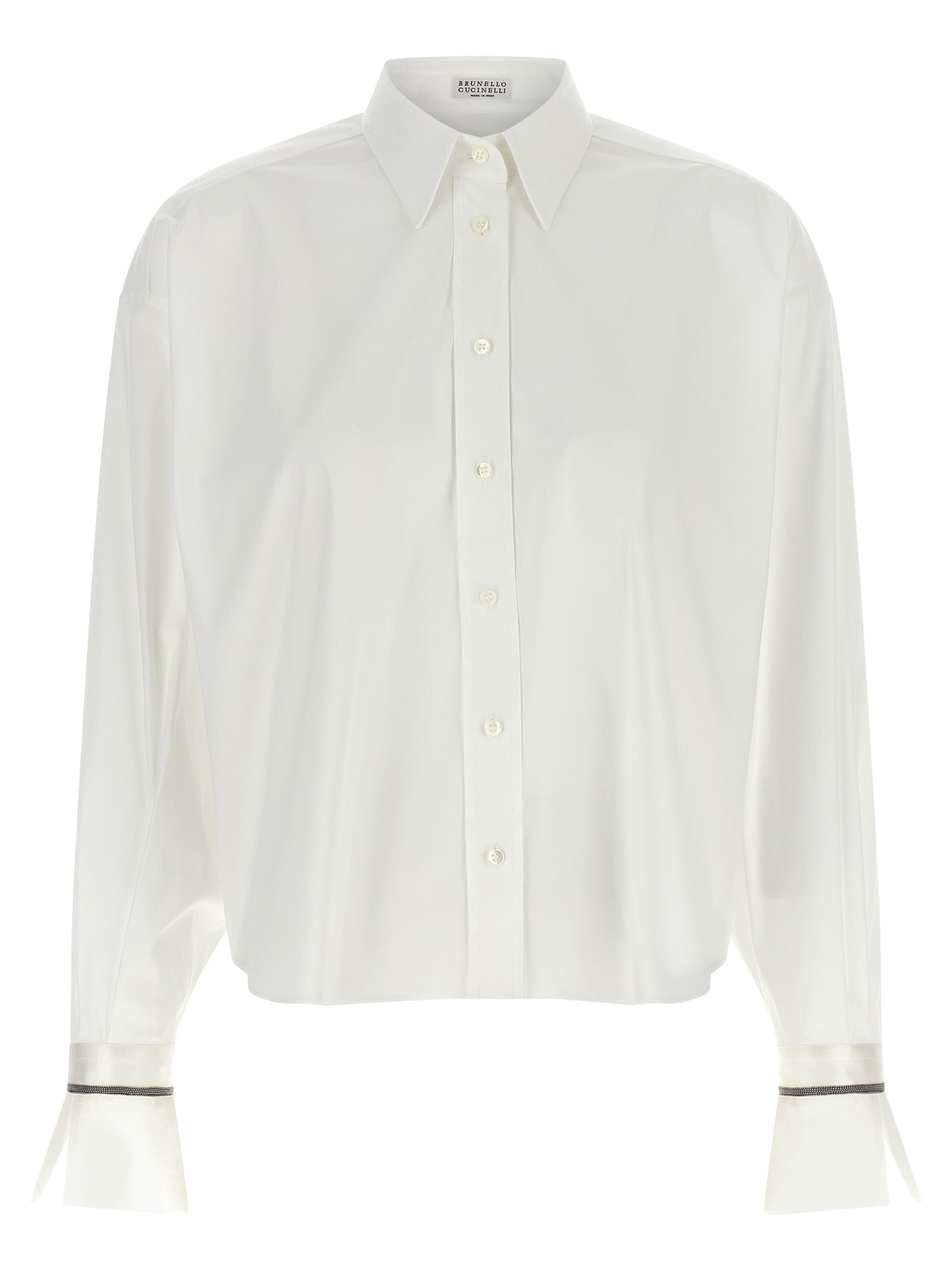 Weiße Baumwollbluse
