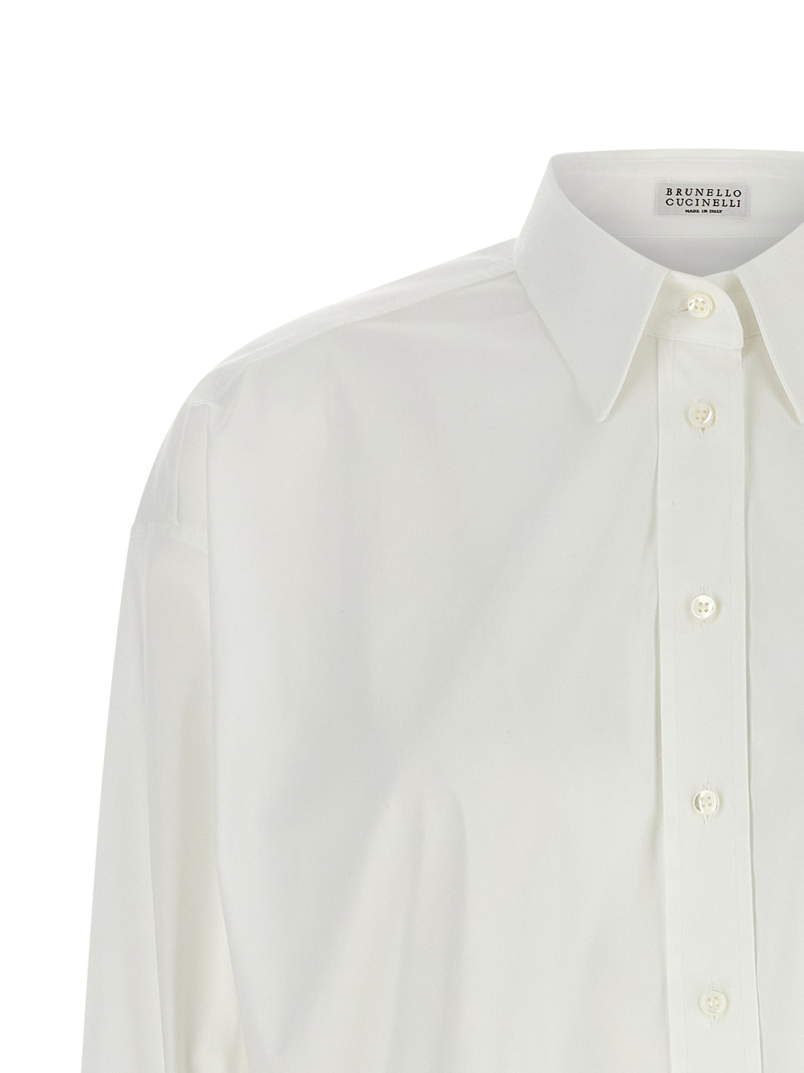Weiße Baumwollbluse