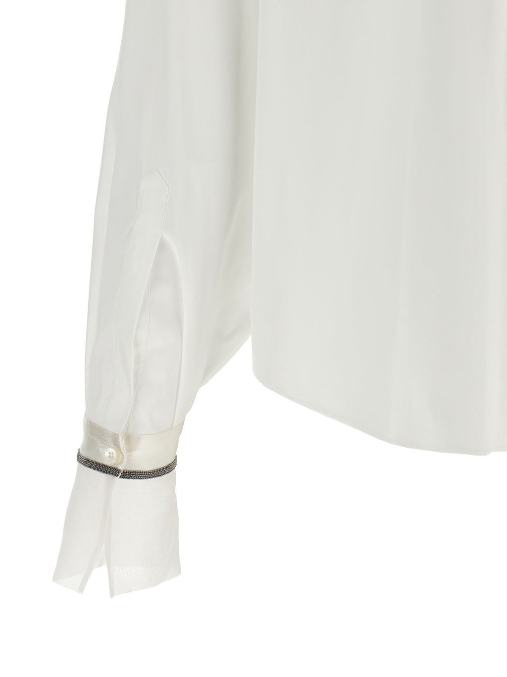 Weiße Baumwollbluse