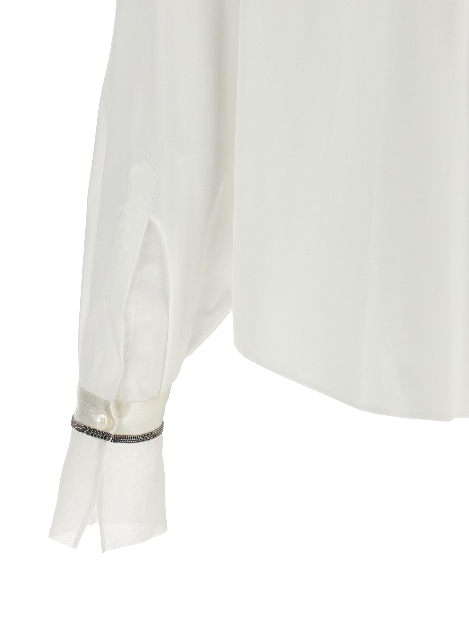 Weiße Baumwollbluse