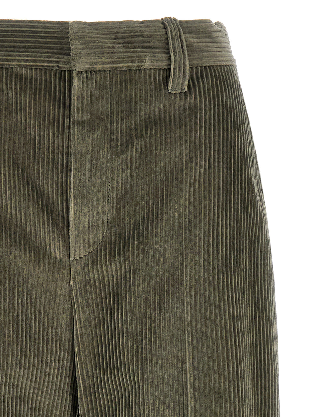 Ausgestellte Baumwollhose in Grün