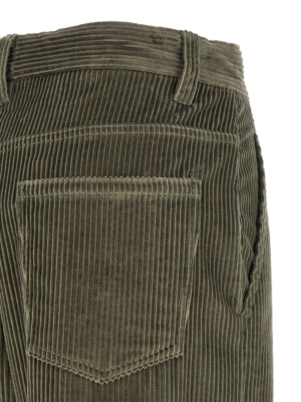 Ausgestellte Baumwollhose in Grün