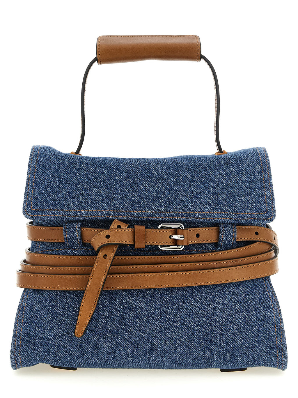 Blaue Baumwoll-Handtasche