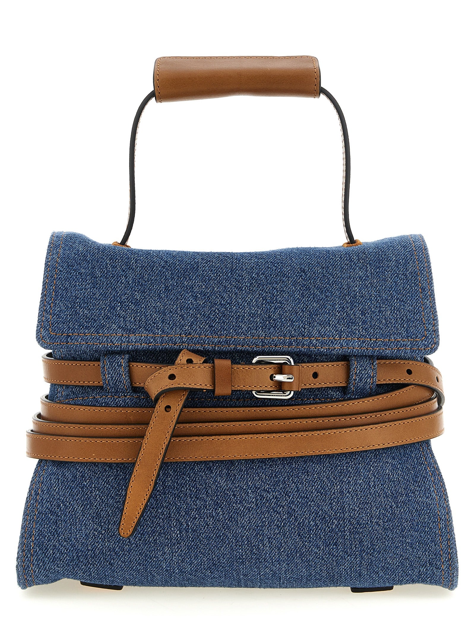 Blaue Baumwoll-Handtasche