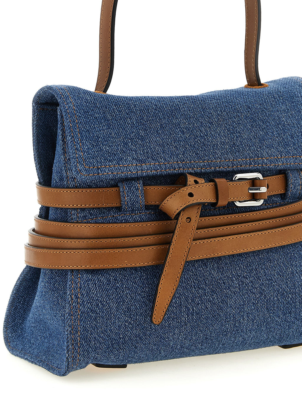 Blaue Baumwoll-Handtasche