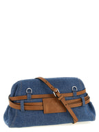 Blaue Baumwoll-Clutch