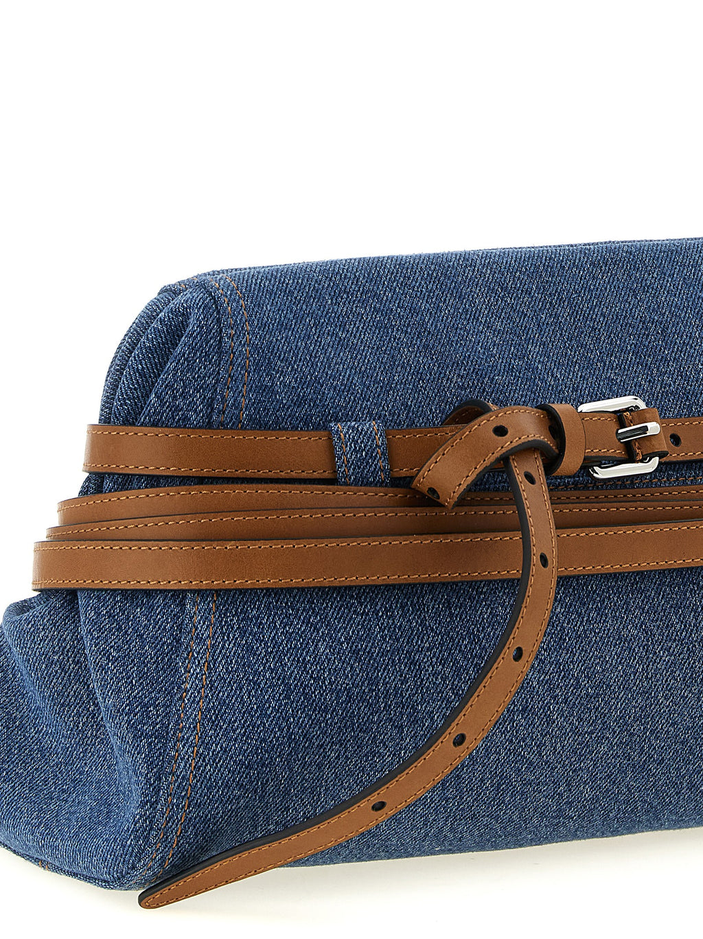 Blaue Baumwoll-Clutch