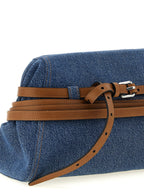 Blaue Baumwoll-Clutch