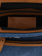 Blaue Baumwoll-Clutch