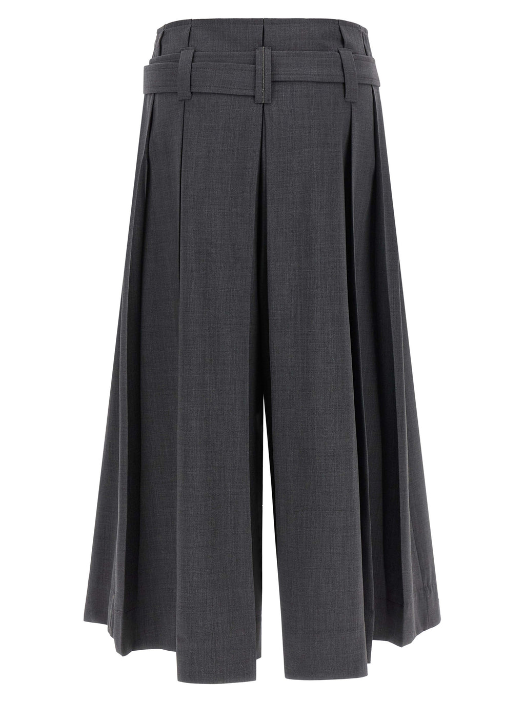 Graue Bermuda-Shorts aus reiner Schurwolle