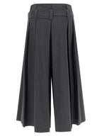 Graue Bermuda-Shorts aus reiner Schurwolle