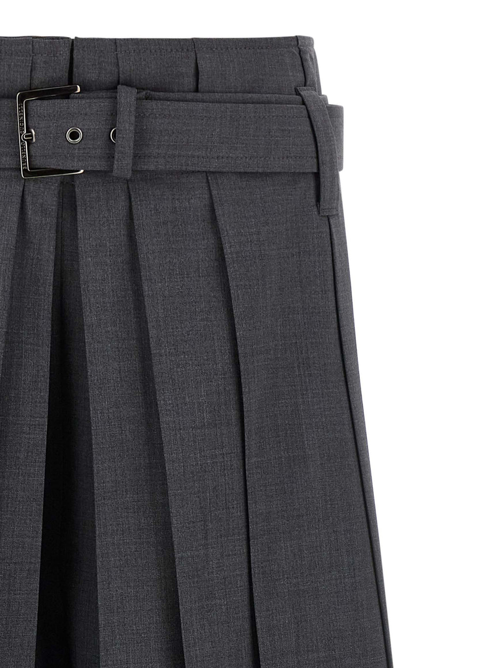 Graue Bermuda-Shorts aus reiner Schurwolle