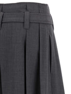 Graue Bermuda-Shorts aus reiner Schurwolle