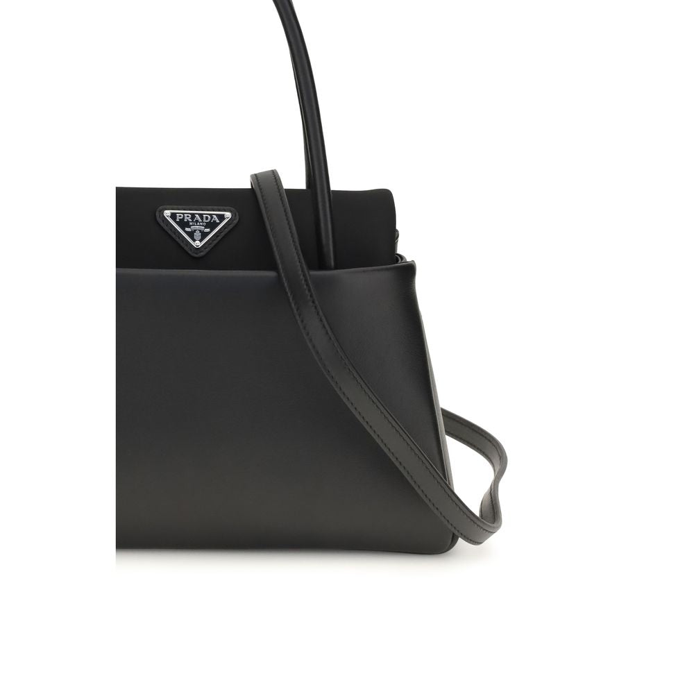Schwarze Kalbsleder Bos Taurus Handtasche