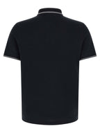 Blaues Baumwoll-Polohemd