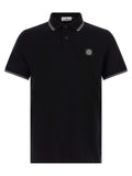 Schwarzes Baumwoll-Poloshirt