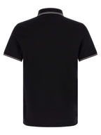 Schwarzes Baumwoll-Poloshirt