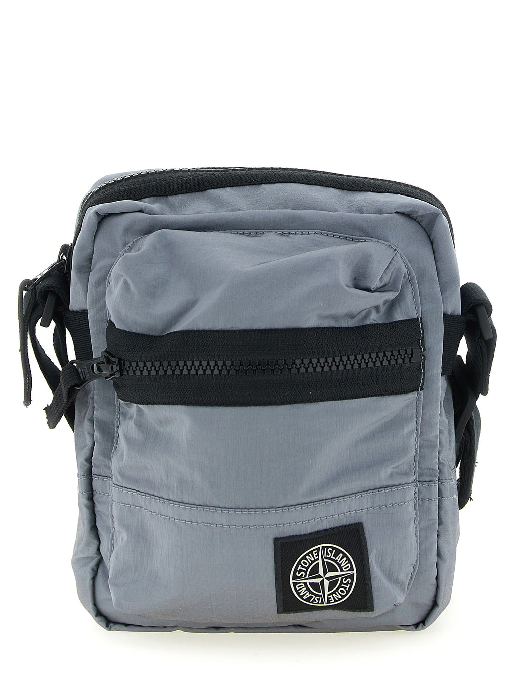 Graue Crossbody-Tasche aus Polyamid