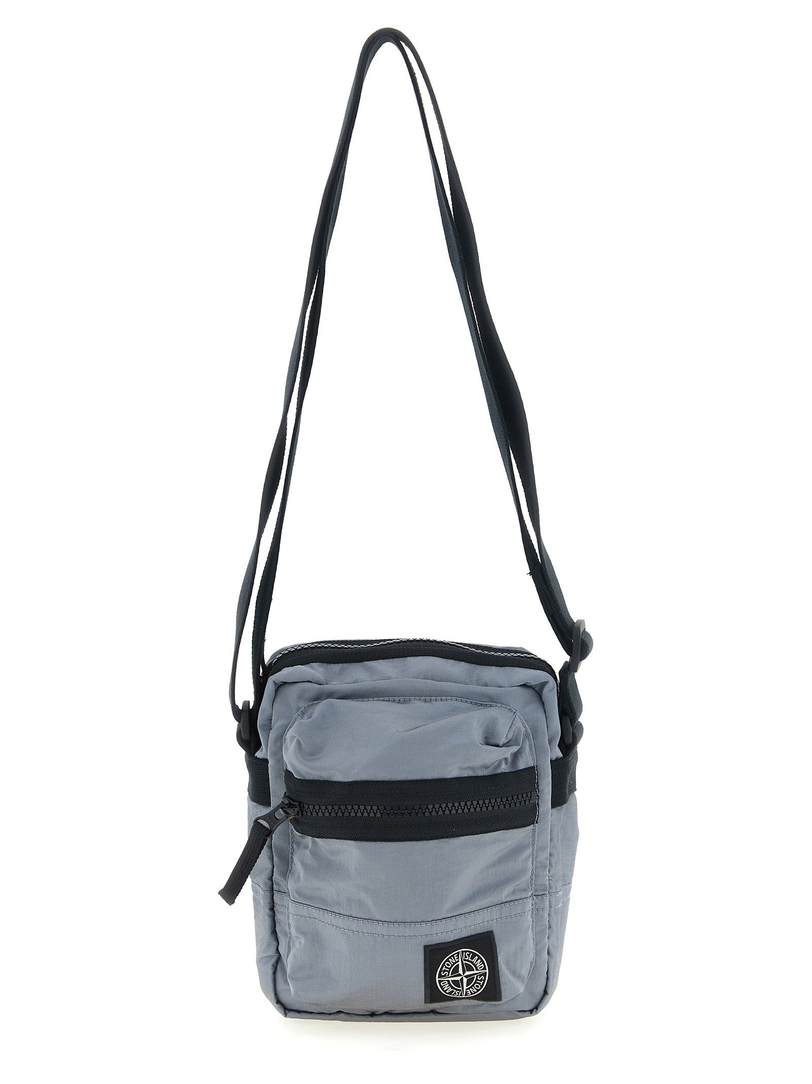 Graue Crossbody-Tasche aus Polyamid