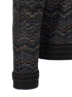 Mehrfarbige Kaschmir-Strickjacke