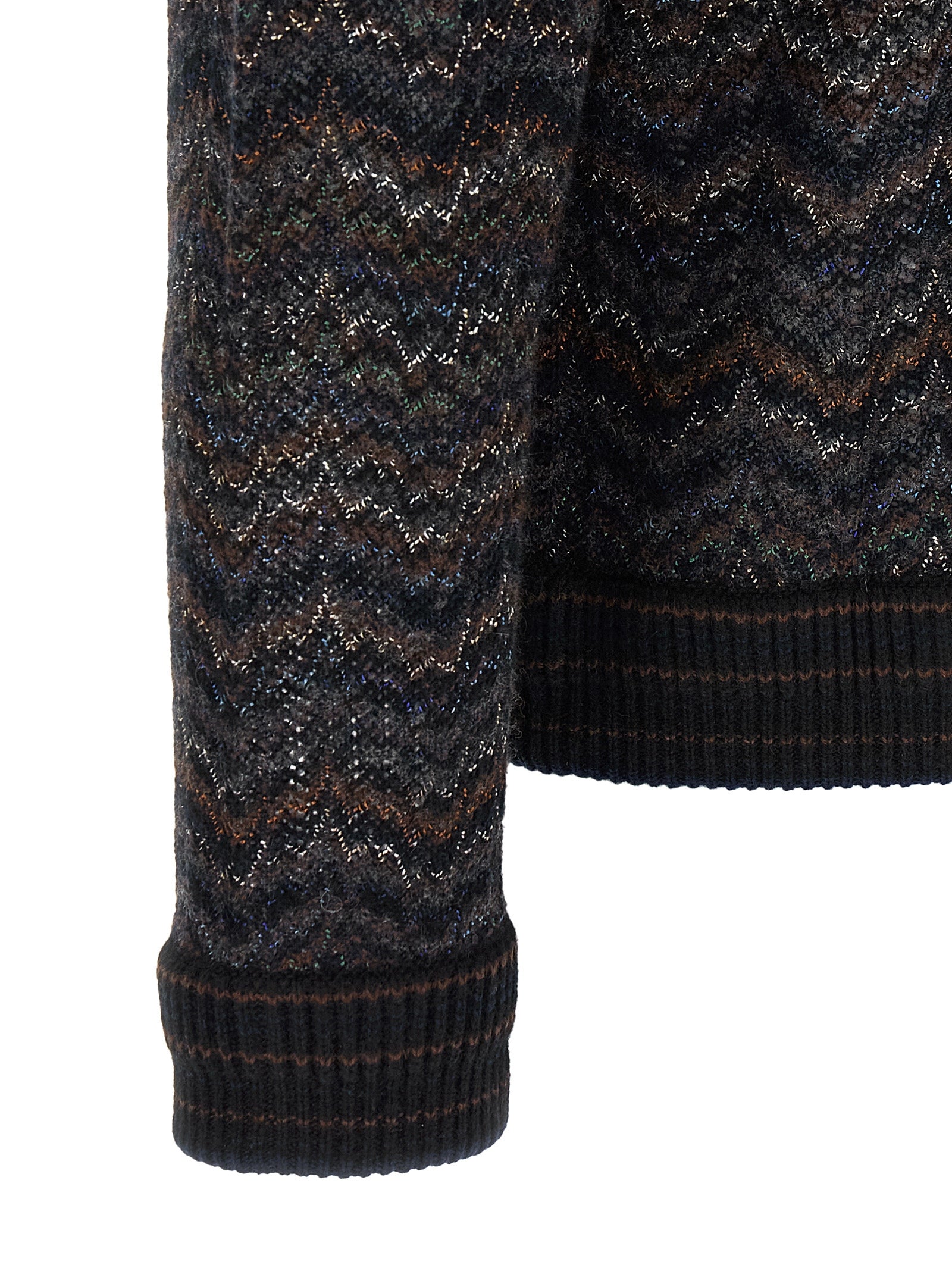 Mehrfarbige Kaschmir-Strickjacke