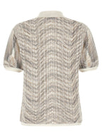 Mehrfarbige Baumwollstrickjacke