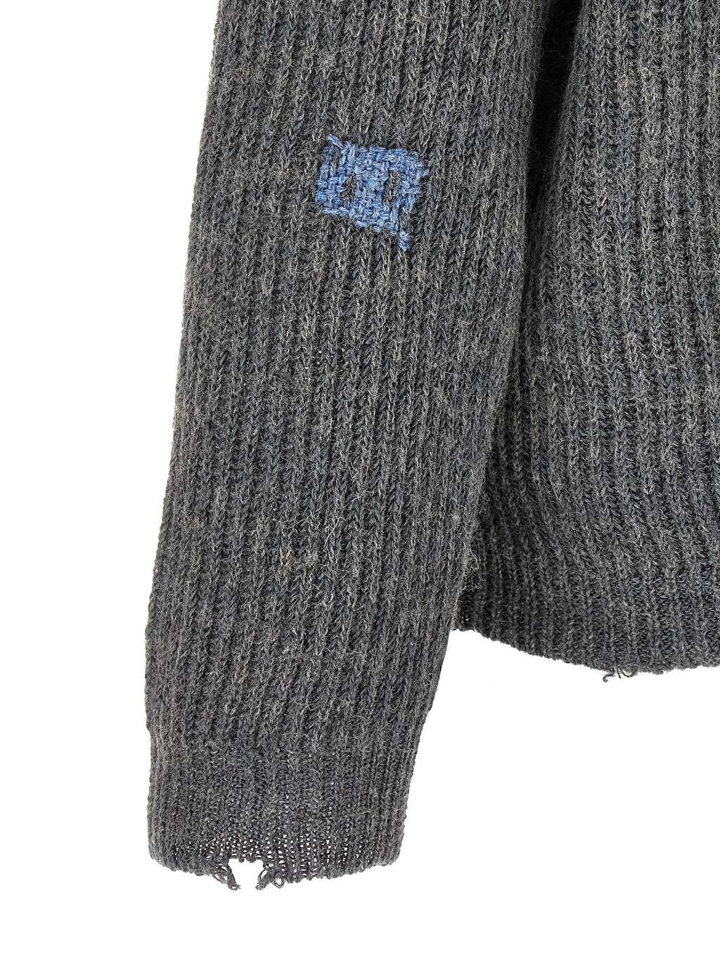 Grauer Leinen-Cardigan