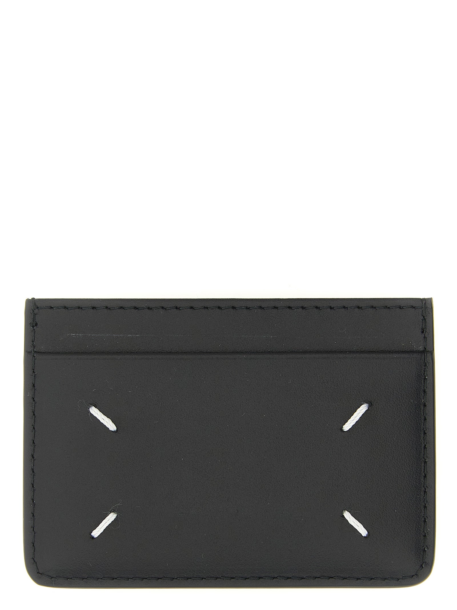 Schwarzes Kartenetui aus Leder 338590BM