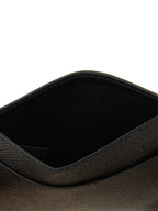 Schwarzes Kartenetui aus Leder 338590BM