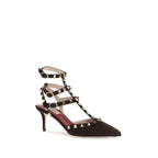 Braune Wildleder-Pumps mit hohem Absatz