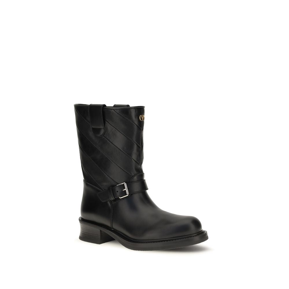 Schwarze Ankle Boots aus Kalbsleder Bos Taurus