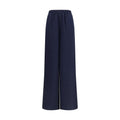 Blaue Seidenhose für die Freizeit