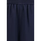 Blaue Seidenhose für die Freizeit