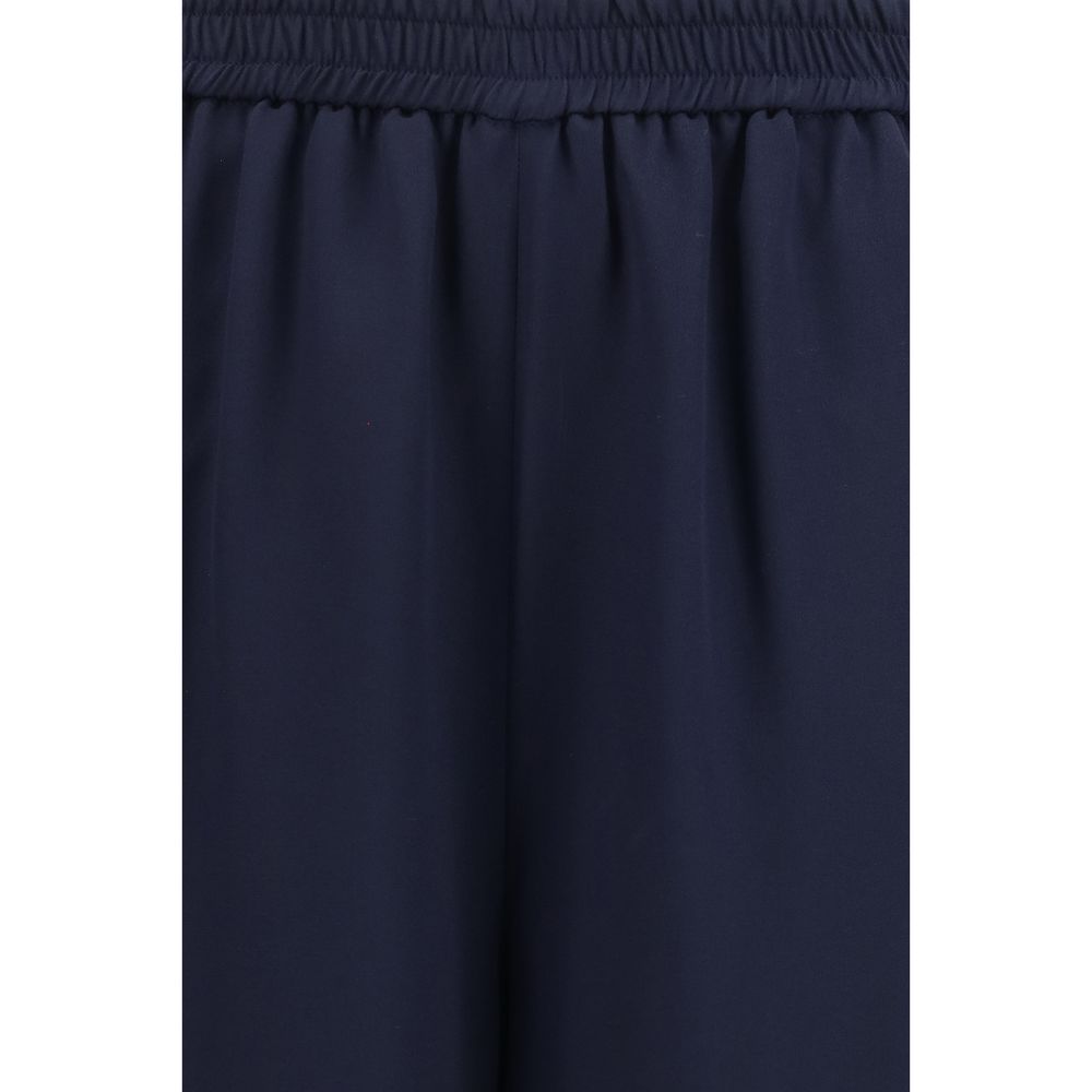 Blaue Seidenhose für die Freizeit
