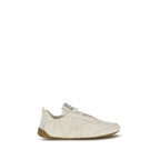 Beige Stoff-Sneaker