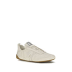 Beige Stoff-Sneaker