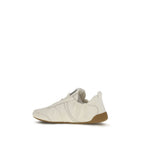 Beige Stoff-Sneaker