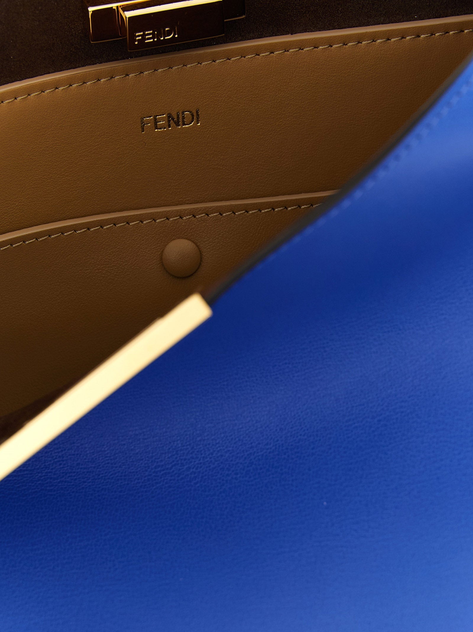 Handtasche aus blauem Kalbsleder Fendi