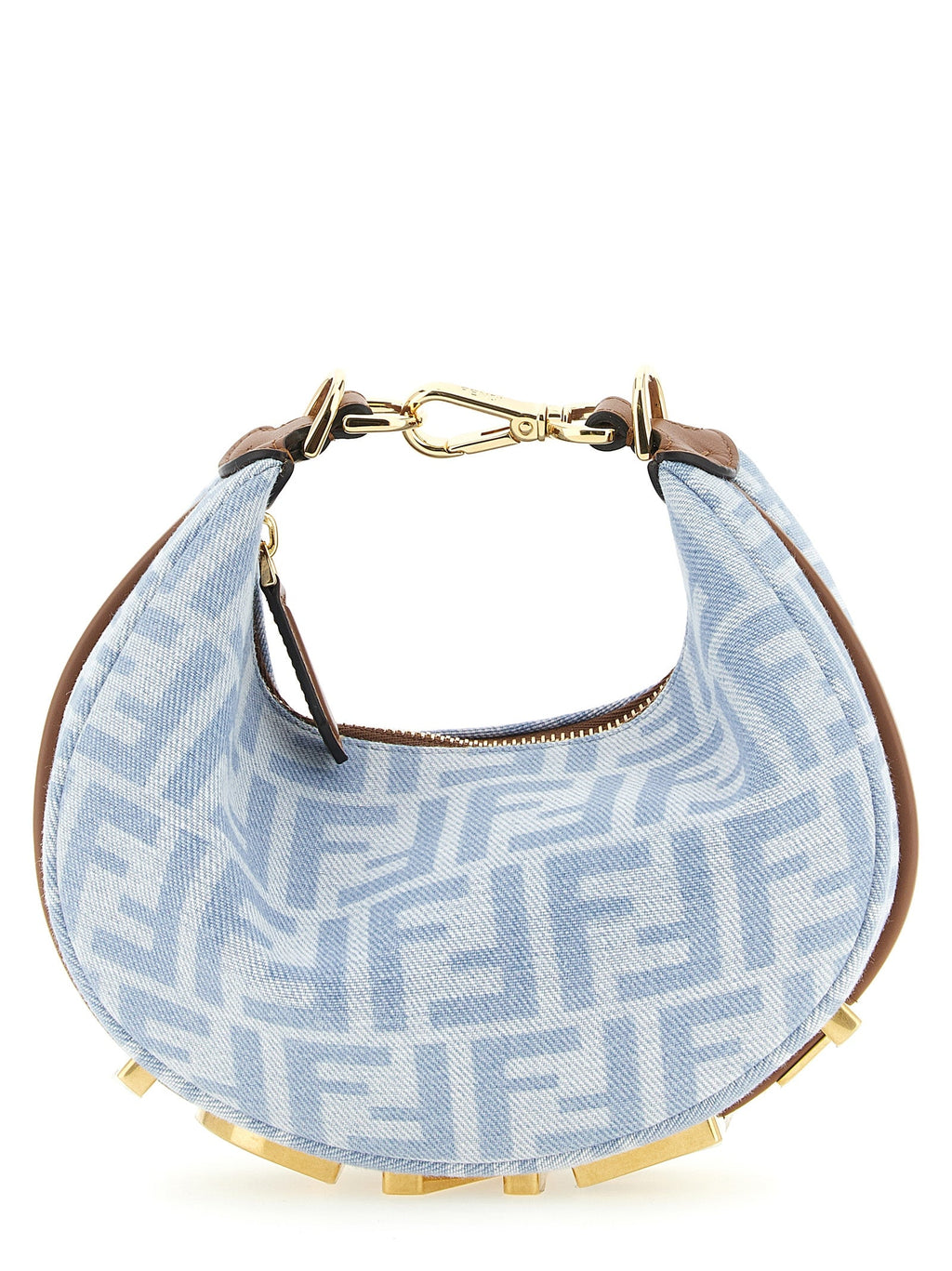 Blaue Baumwoll-Handtasche Fendi