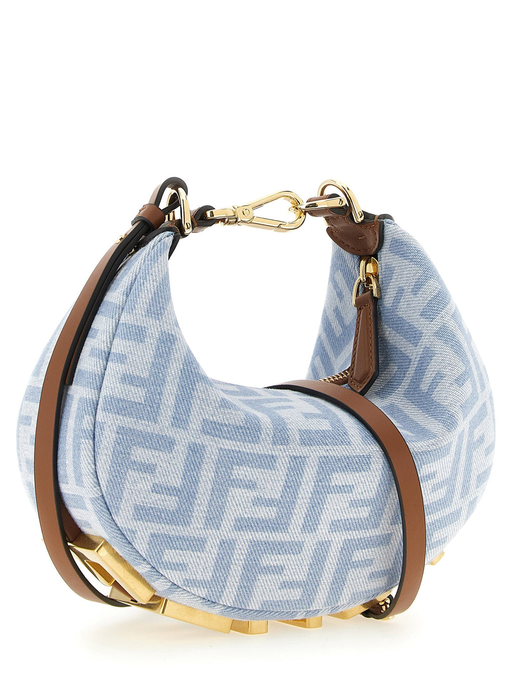 Blaue Baumwoll-Handtasche Fendi