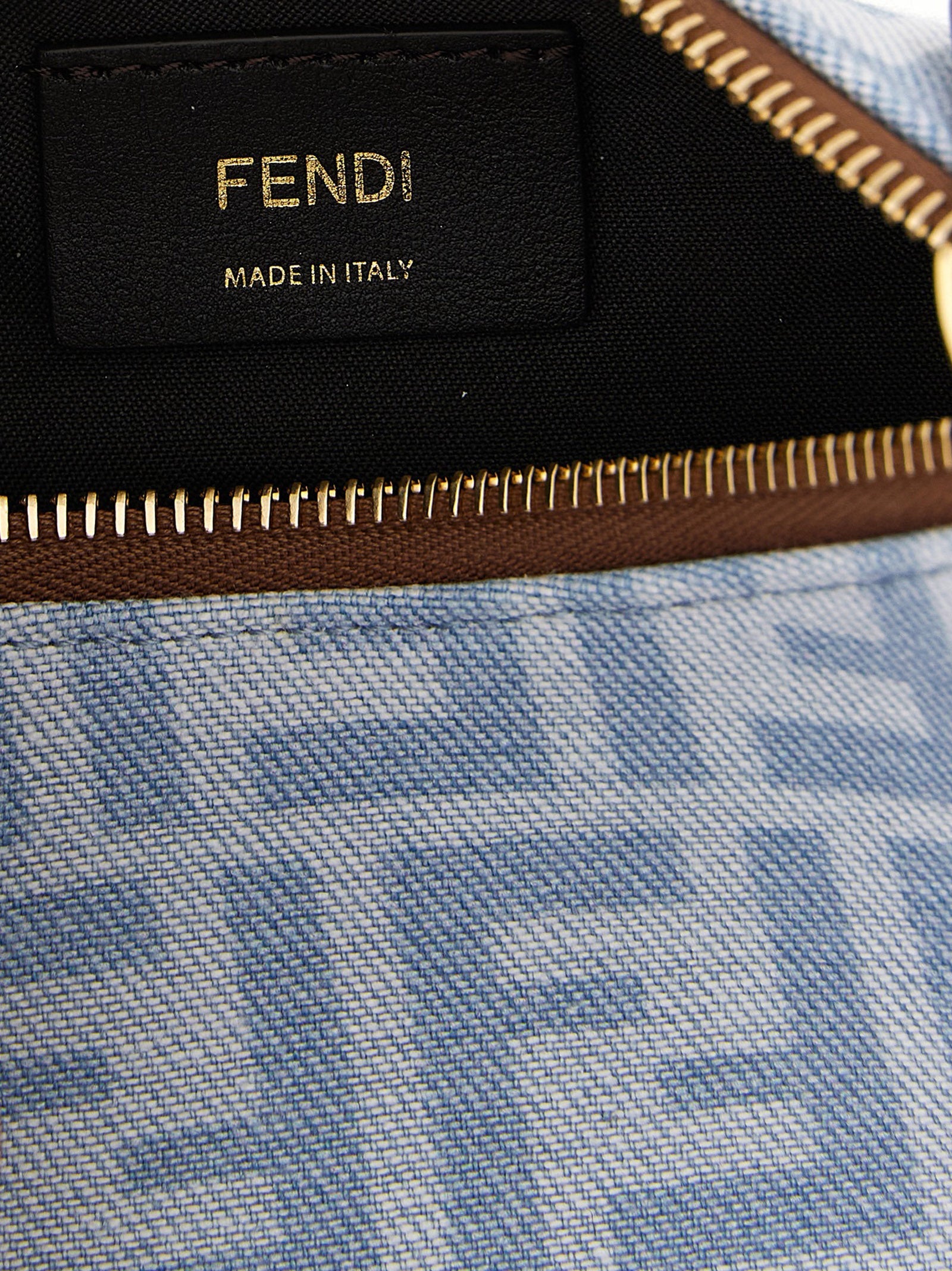 Blaue Baumwoll-Handtasche Fendi