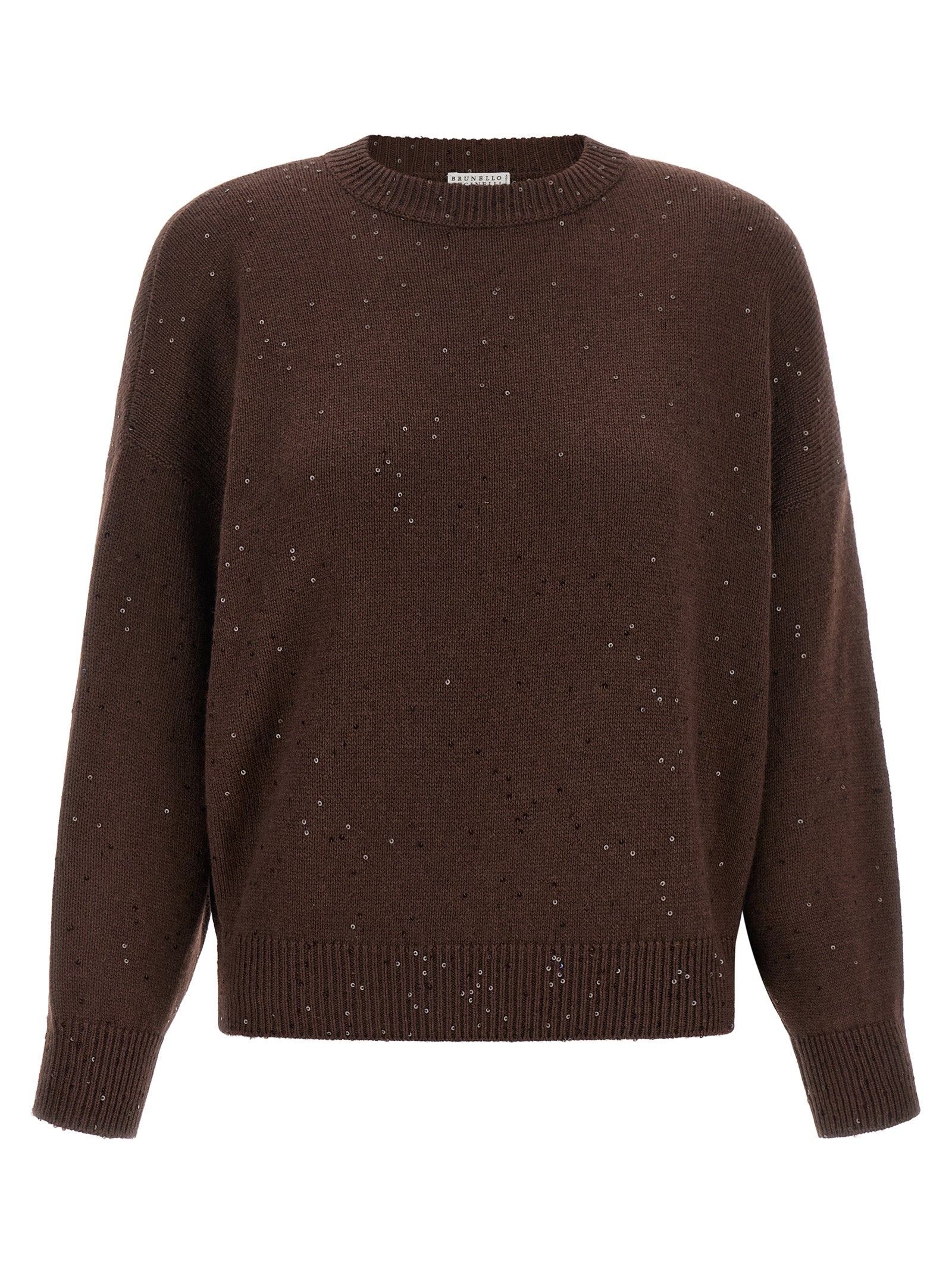 Brauner Kaschmir-Strickjacke