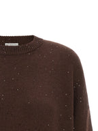 Brauner Kaschmir-Strickjacke