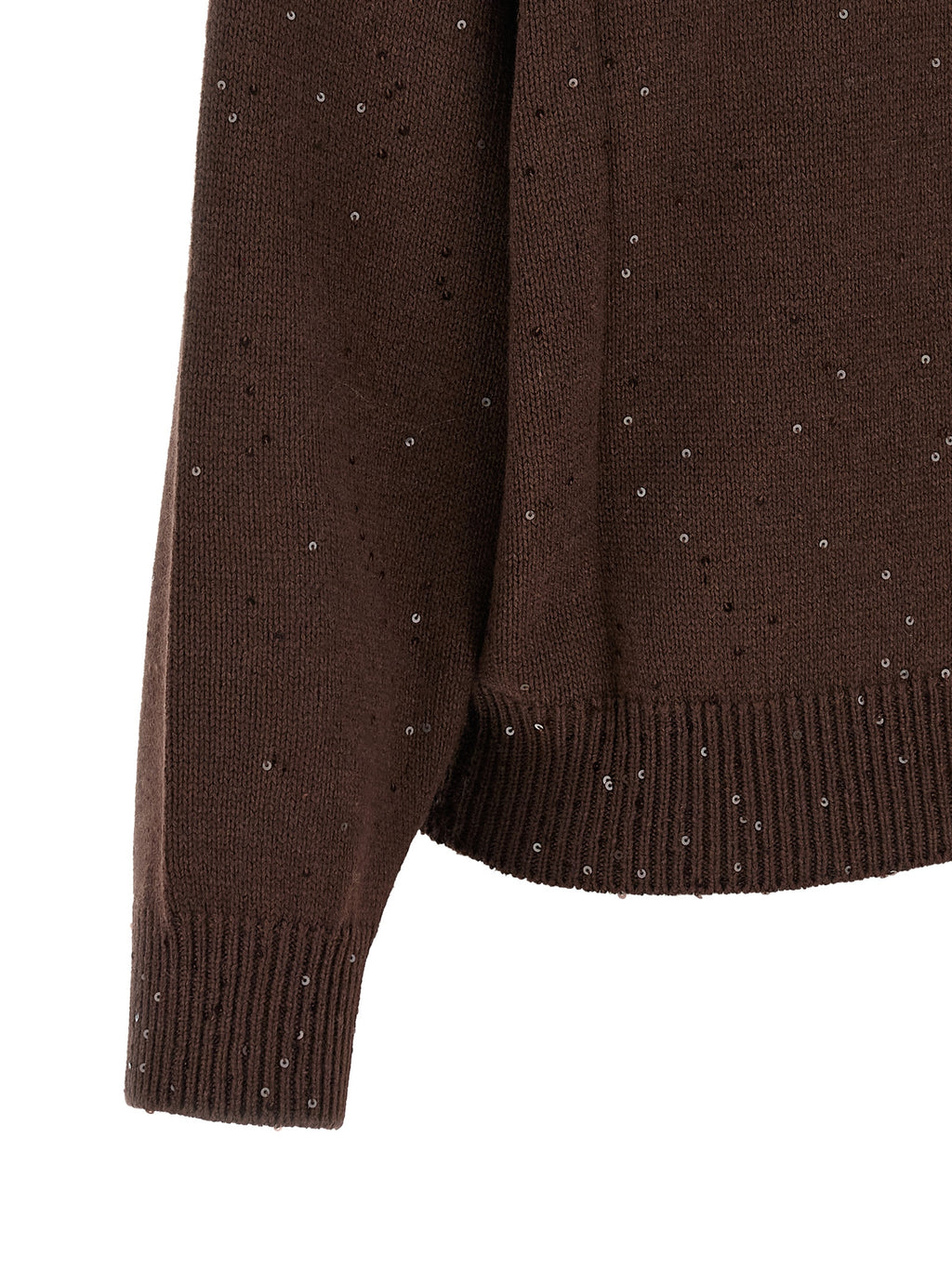 Brauner Kaschmir-Strickjacke