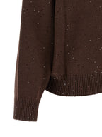 Brauner Kaschmir-Strickjacke
