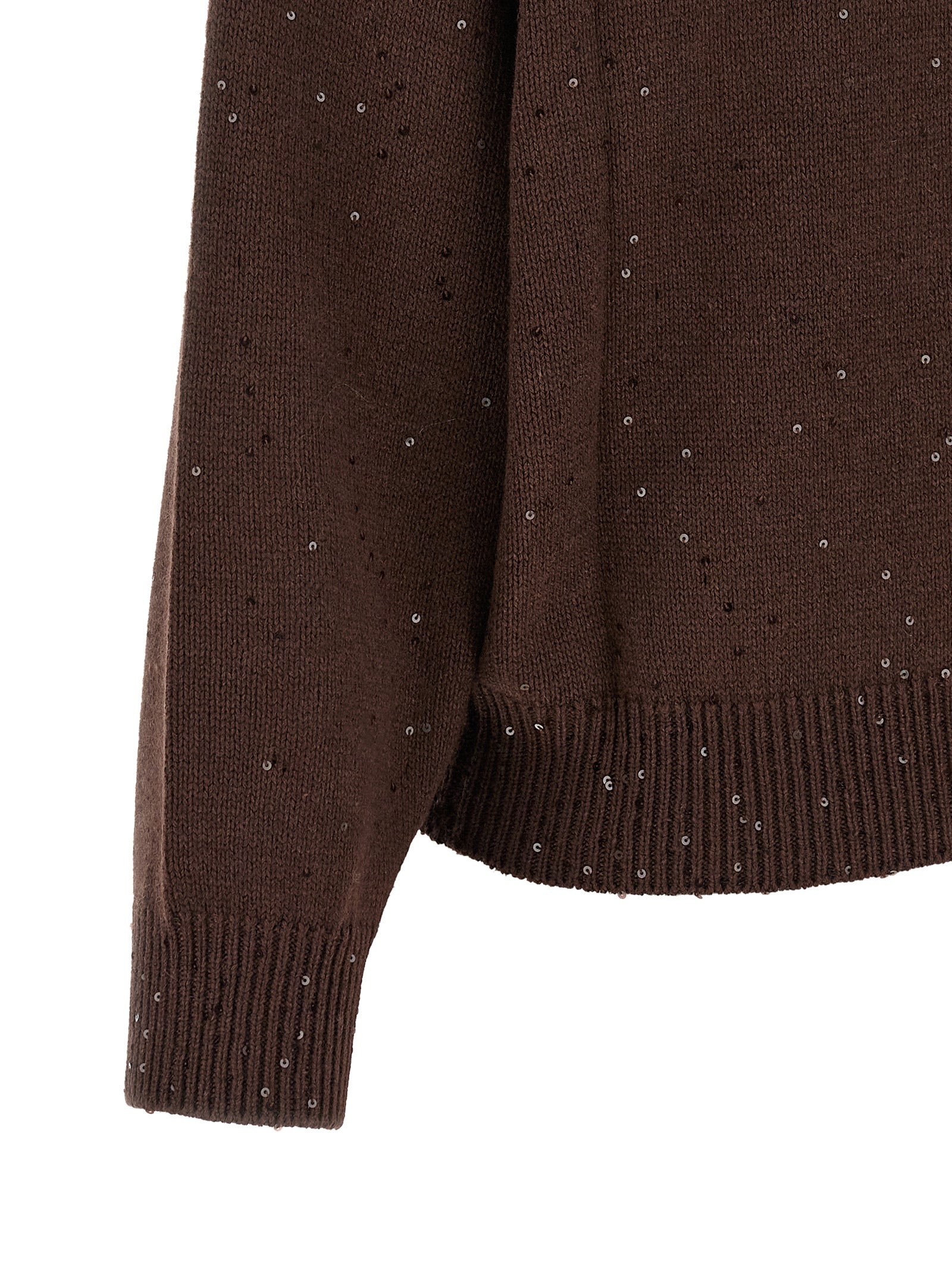 Brauner Kaschmir-Strickjacke