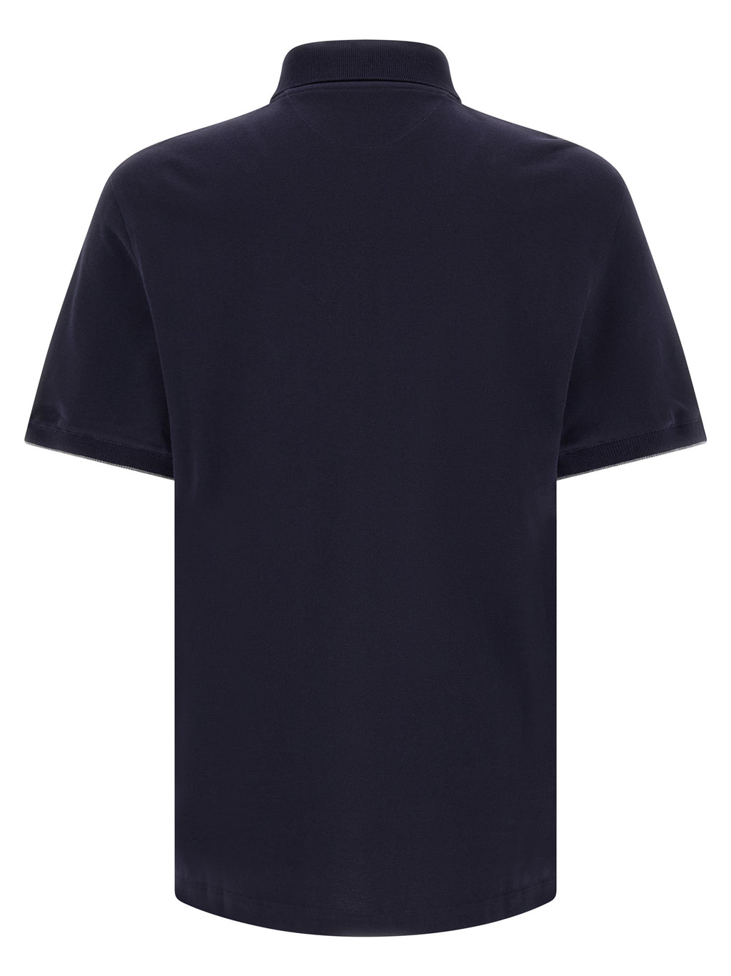Blaues Baumwoll-Polohemd