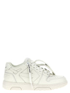 Weiße Kalbsleder Low-Top-Sneaker