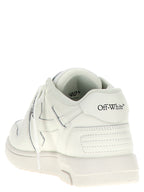 Weiße Kalbsleder Low-Top-Sneaker